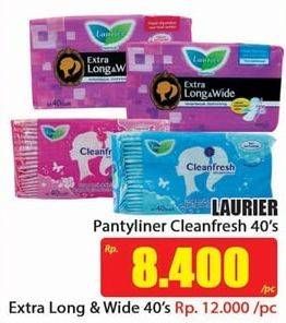 Promo Harga Laurier Pantyliner Cleanfresh NonPerfumed 40 pcs - Hari Hari