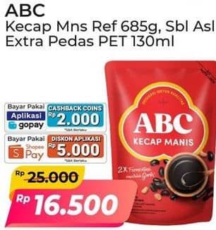 Promo Harga ABC Kecap Manis 685 ml - Alfamart