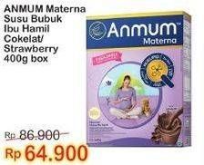 Promo Harga ANMUM Materna Cokelat, Strawberry White Chocolate 400 gr - Indomaret