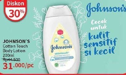 Promo Harga Johnsons Cottontouch Face & Body Lotion 200 ml - Guardian