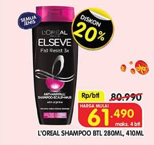 Promo Harga Loreal Shampoo All Variants 280 ml - Superindo