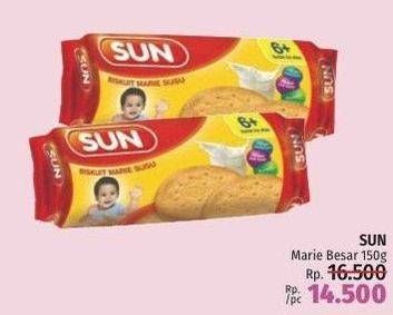 Promo Harga SUN Marie Biscuit 150 gr - LotteMart