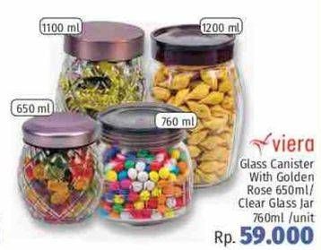 Promo Harga VIERA Glass Food Container  - LotteMart