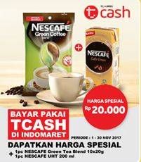 Promo Harga NESCAFE Green Blend + Coffee UHT  - Indomaret
