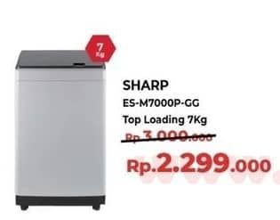 Sharp ES-M7000P-GG  Diskon 23%, Harga Promo Rp2.299.000, Harga Normal Rp3.000.000