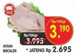 Promo Harga Ayam Broiler per 100 gr - Superindo