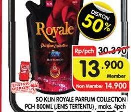 Promo Harga So Klin Royale Parfum Collection 800 ml - Superindo