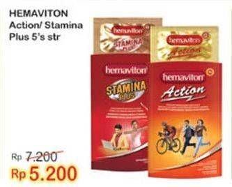Promo Harga Hemaviton Multivitamin Stamina Plus, Action 5 pcs - Indomaret