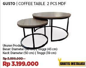 Promo Harga Courts Gusto Coffee Table 2Pcs Mdf   - COURTS