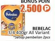 Promo Harga BEBELAC 3/4 400 g All Variant  - Alfamidi