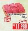 Promo Harga Daging Rendang Sapi Spesial per 100 gr - Hypermart