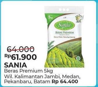 Promo Harga Sania Beras Premium 5 kg - Alfamart