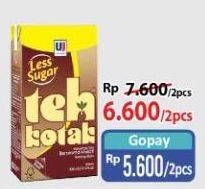 Promo Harga ULTRA Teh Kotak Lemon, Blackcurrant, Less Sugar 300 ml - Alfamart