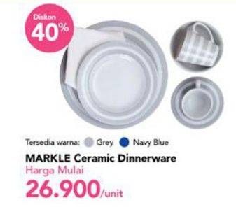 Promo Harga MARKLE Ceramic Dinnerware  - Carrefour