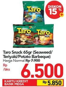 Promo Harga TARO Net Seaweed, Mix Teriyaki Barbeque, Potato BBQ 65 gr - Carrefour