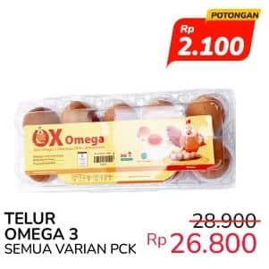 Promo Harga Telur Ayam Omega 3 10 pcs - Indomaret