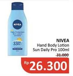 Promo Harga NIVEA Daily Protection Sun Lotion SPF 33 PA++ 100 ml - Alfamidi