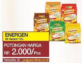 Promo Harga ENERGEN Cereal Instant All Variants per 10 sachet - Yogya