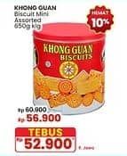 Promo Harga Khong Guan Assorted Biscuit Red Mini 650 gr - Indomaret