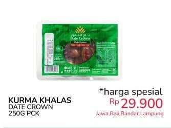 Promo Harga Date Crown Kurma Premium Khalas 250 gr - Indomaret