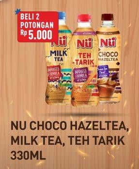 Promo Harga NU Choco Hazeltea, Milk Tea, Teh Tarik 330ml  - Hypermart