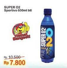 Promo Harga SUPER O2 Silver Oxygenated Drinking Water Sportivo 600 ml - Indomaret