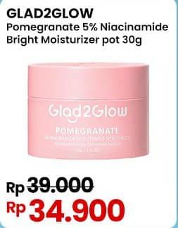 Promo Harga Glad2glow Pomegranate 5% Niacinamide Brightening Moisturizer 30 gr - Indomaret