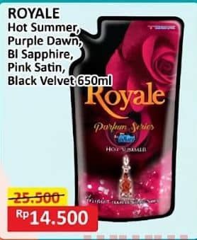 Promo Harga So Klin Royale Parfum Collection Hot Summer, Purple Dawn, Blue Sapphire, Pink Satin, Black Velvet 650 ml - Alfamart