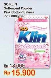 Promo Harga Softergent Detergent 770/800gr  - Indomaret