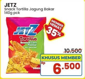 Promo Harga Jetz Tortilla Snack  Jagung Bakar 140 gr - Indomaret