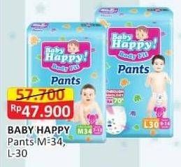 Promo Harga Baby Happy Body Fit Pants M34, L30 30 pcs - Alfamart