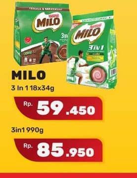 Promo Harga Milo ActivGo 3in1 1000 gr - Yogya