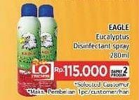 Promo Harga CAP LANG Eagle Eucalyptus Disinfectant Spray per 2 pcs 280 ml - LotteMart