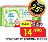 Promo Harga My Baby Wipes Antibacterial 50 pcs - Superindo