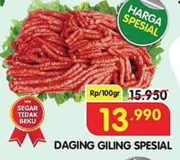 Promo Harga Daging Giling Sapi Spesial per 100 gr - Superindo