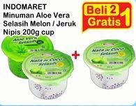 Promo Harga INDOMARET Nata De Coco Selasih Jeruk Nipis, Aloevera Selasih Melon 200 gr - Indomaret