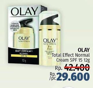 Promo Harga OLAY Total Effects 7 in 1 Anti Ageing Day Cream Normal SPF 15 12 gr - LotteMart