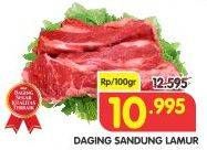 Promo Harga Daging Sandung Lamur (Daging Brisket) per 100 gr - Superindo