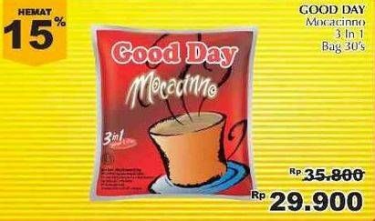 Promo Harga Good Day Instant Coffee 3 in 1 30 pcs - Giant