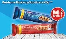 Promo Harga DEWBERRY Cookies Bluberry, Strawberry 105 gr - Carrefour