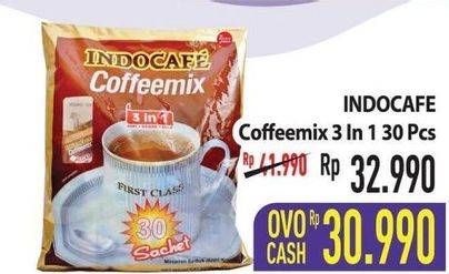 Promo Harga Indocafe Coffeemix 3in1 per 30 sachet 20 gr - Hypermart