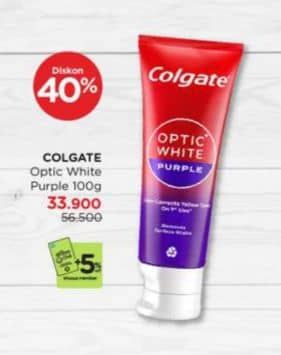 Promo Harga Colgate Toothpaste Optic White Purple 100 gr - Watsons