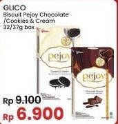 Promo Harga Glico Pejoy Stick Cookies Cream, Chocolate 37 gr - Indomaret