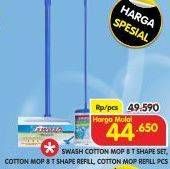Promo Harga SWASH Cotton Mop & T Shape Set, Cotton Mop & T Shape Refill, Cotton Mop Refill pcs  - Superindo