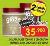 Promo Harga Colatta Glaze Topping & Decoration Tiramisu, Dark Chocolate 250 gr - Superindo