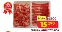 Promo Harga Sukiyaki Brisket, Gyudon per 100 gr - Superindo