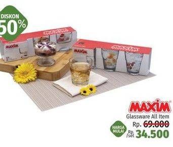 Promo Harga MAXIM Glassware All Variants  - LotteMart