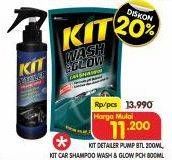 Promo Harga KIT Detailer Pump/Car Shampoo Wash & Glow  - Superindo