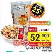 Promo Harga 365 Muesli Buah 1000 gr - Superindo