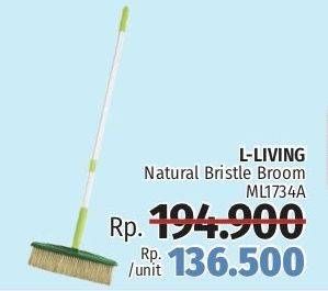 Promo Harga Sapu Broom Natural Bristle ML1734A  - LotteMart